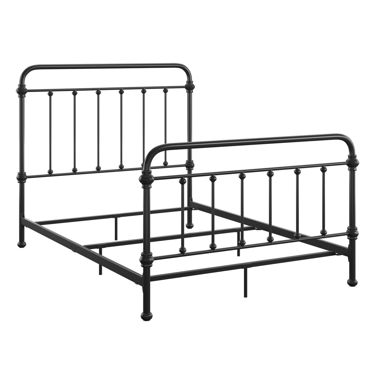 Graceful Lines Victorian Metal Bed - Black Finish, Full Size (Full Size)