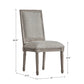 Rectangular Linen and Wood Dining Chairs (Set of 2) - Gray Linen, Antique Gray Oak Finish