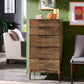 Persian Walnut 5-Drawer Chest