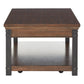 Wood Finish Lift-Top Coffee Table - Dark Cherry Finish