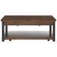 Wood Finish Lift-Top Coffee Table - Dark Cherry Finish