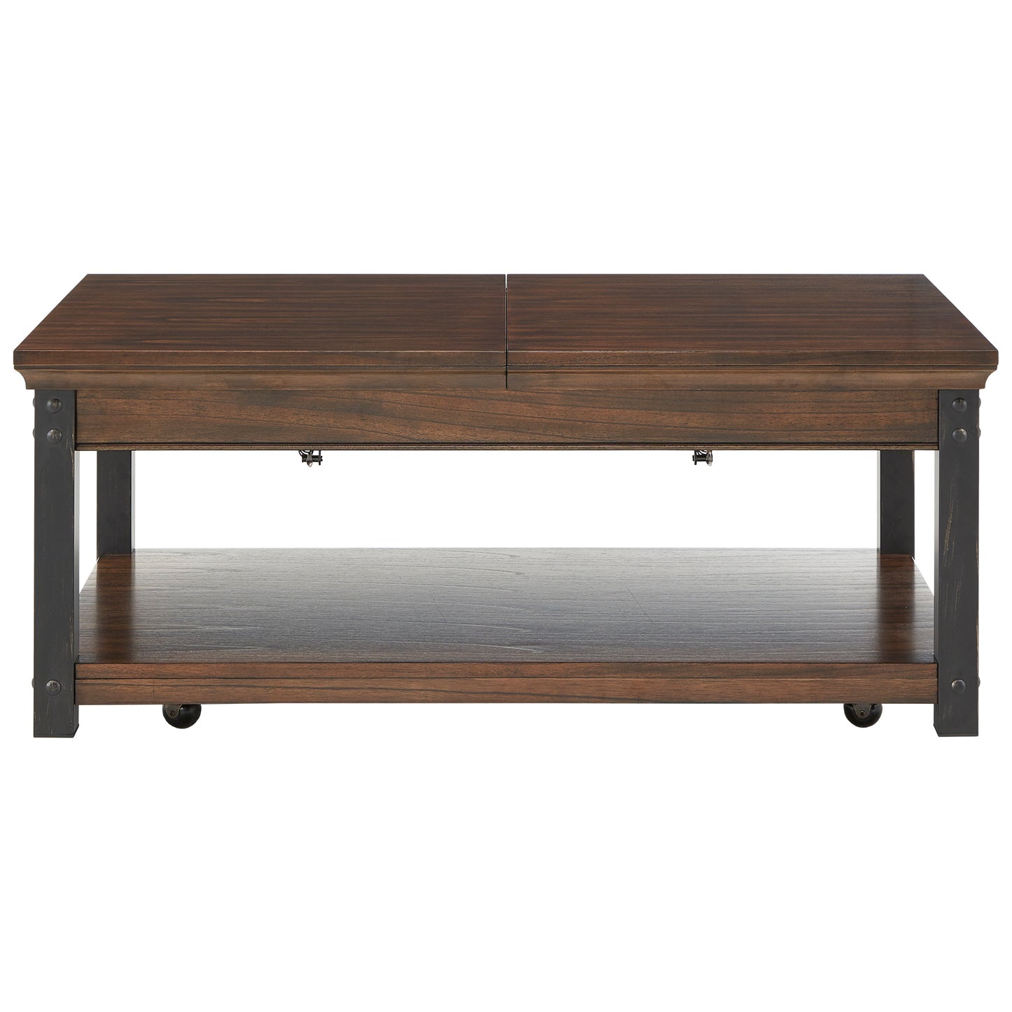 Wood Finish Lift-Top Coffee Table - Dark Cherry Finish