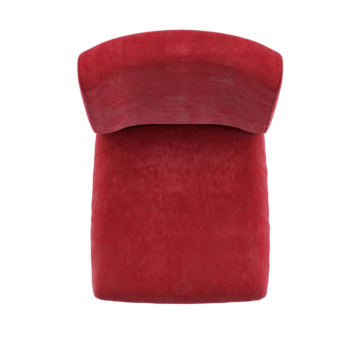 Classic Upholstered High Back Counter Height Chairs (Set of 2) - Cherry Finish, Red Microfiber