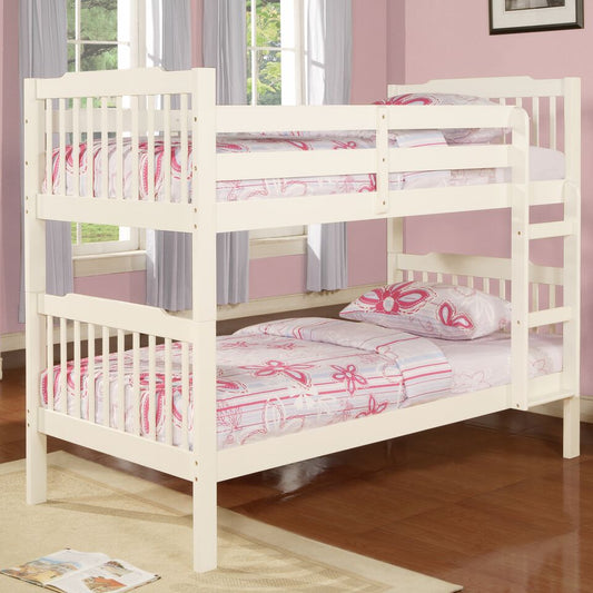 Twin over Twin Bunk Bed - White