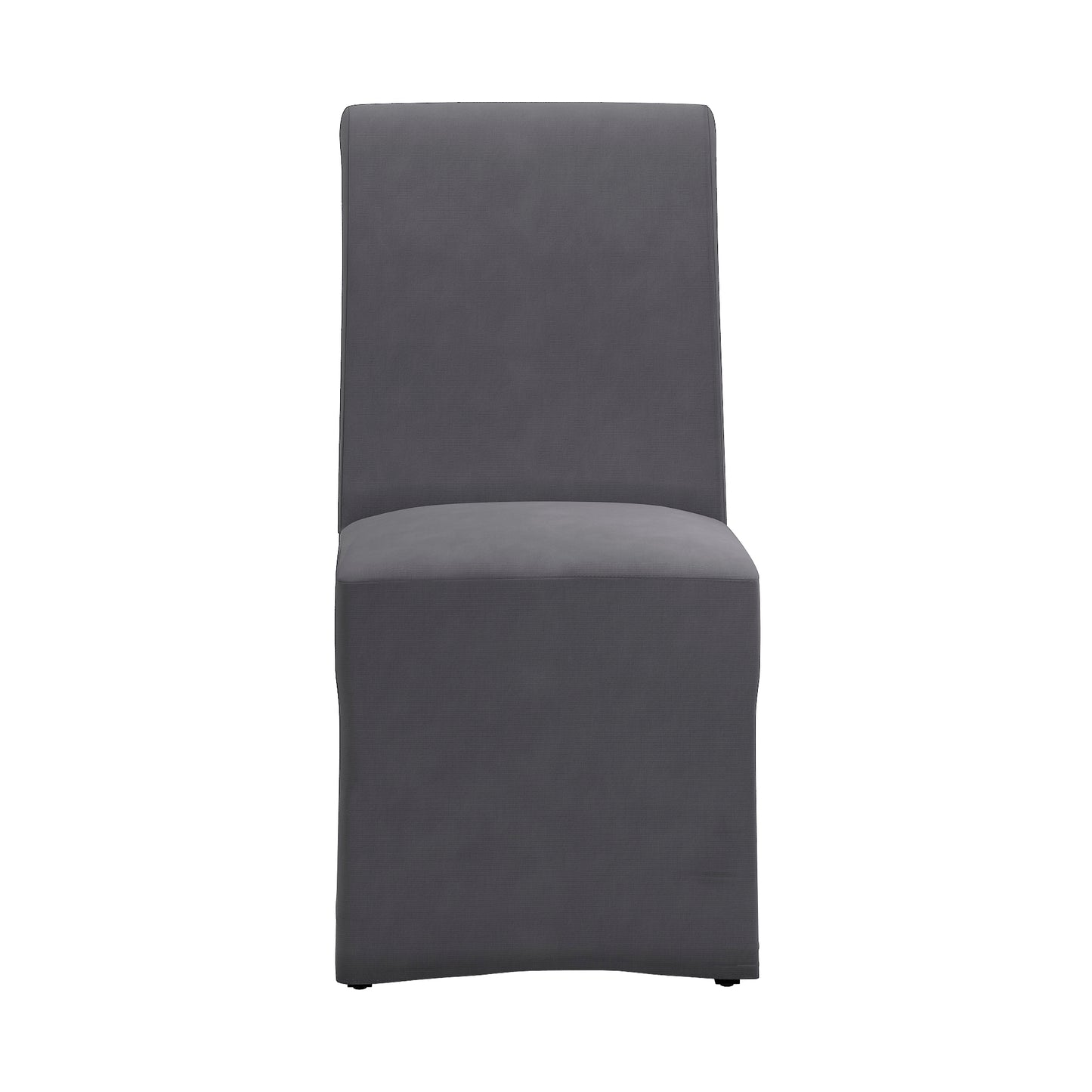 Slipcovered Rolled Back Parsons Chairs (Set of 2) - Gray Slipcovar