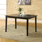 Faux Leather 5-Piece Dining Set - Brown Faux Leather, Rectangular Dining Table