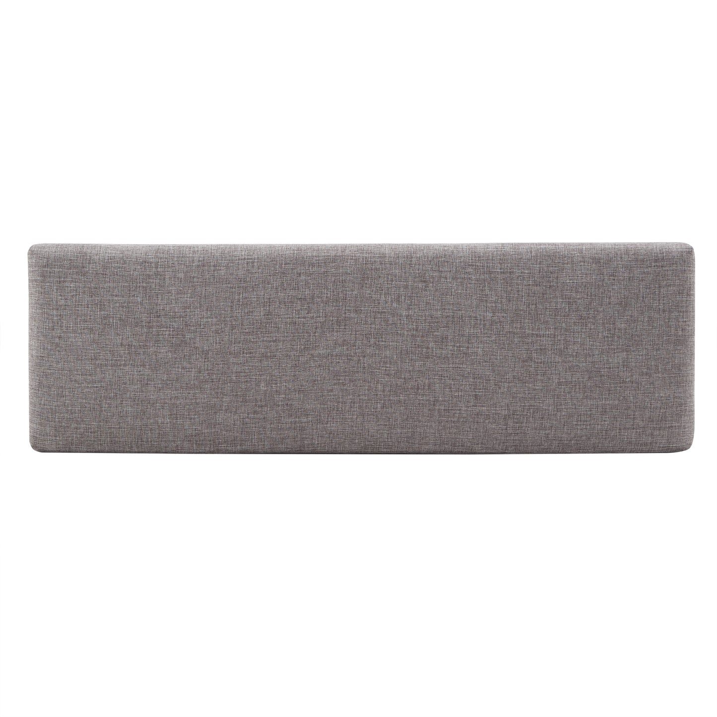 Upholstered Espresso Finish Bench - Esprasso Finish, Gray