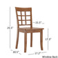 Window Back Wood Dining Chairs (Set of 2) - Oak Finish