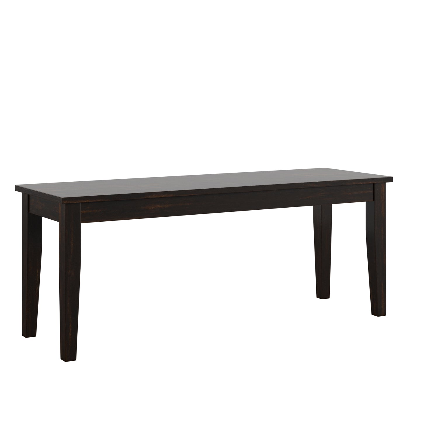 Wood Dining Bench - Antique Black Finish