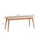 Mid-Century Modern Tapered Upholstered Dining Bench - Natural Finish