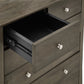 Dark Burnt White 6-Drawer Chest