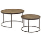 Faux Stingray Round Nesting Coffee Table