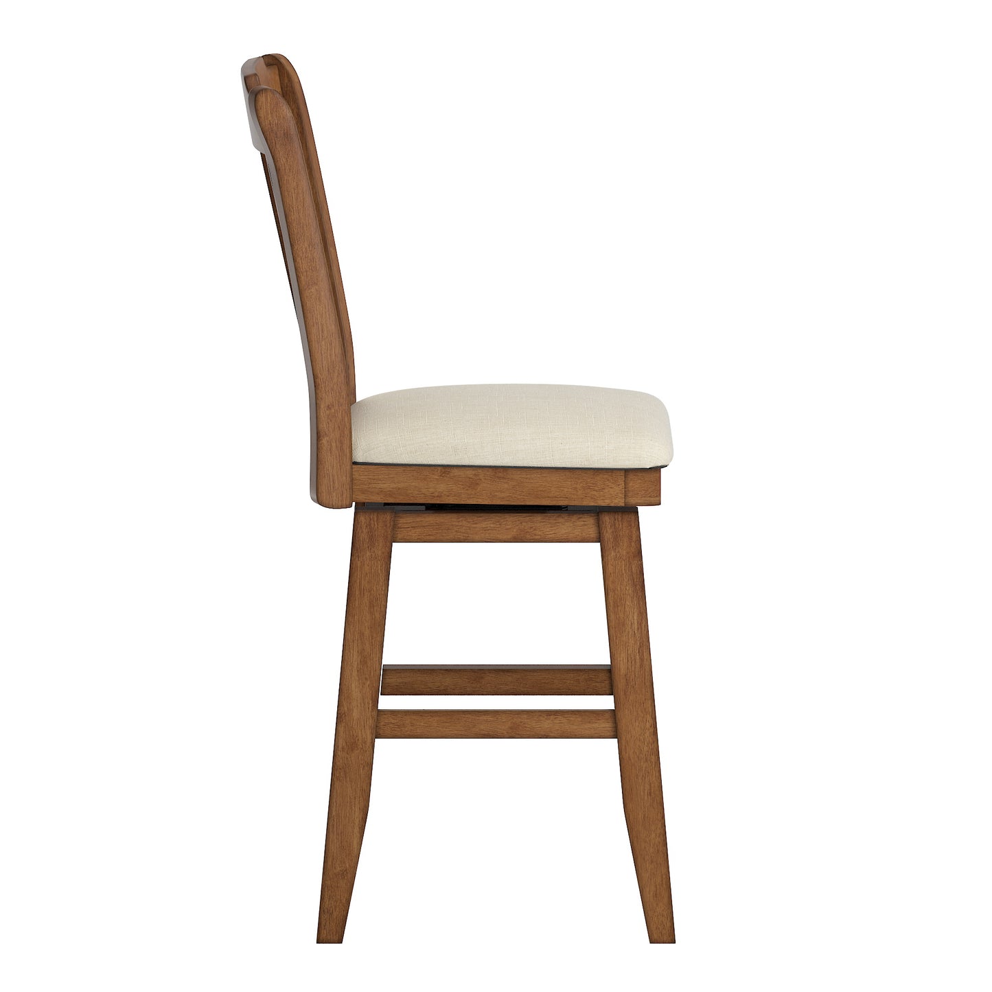 Slat Back Counter Height Wood Swivel Chair - Oak Finish