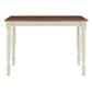 36"-54" Two-Tone Extending Counter Height Dining Table - Antique White with Cherry Top Finish