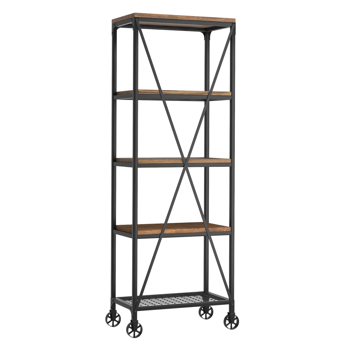 Industrial Modern Rustic 26-inch Bookcase - 26-Inch