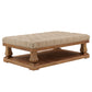 Linen Baluster Rectangular Ottoman - Beige Linen