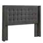 Linen Wingback Headboard - Dark Gray Linen, King