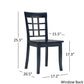 Window Back Wood Dining Chairs (Set of 2) - Antique Denim Finish