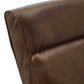 25.75" Wide Mid-Century Modern Recliner - Walnut Finish and Brown Faux Leather