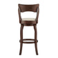 29-Inch High Back Swivel Bar Stool - Beige Linen