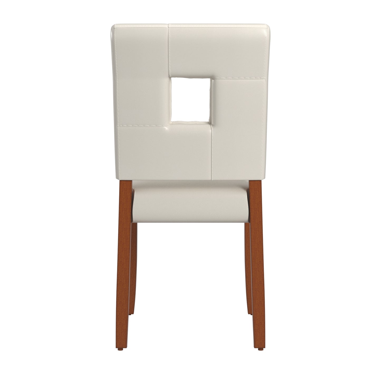 White Faux Leather Dining Chairs (Set of 2)