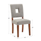 Upholstered Fabric Keyhole Dining Chairs (Set of 2) - Light Gray