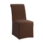 Slipcovered Rolled Back Parsons Chairs (Set of 2) - Brown Slipcover