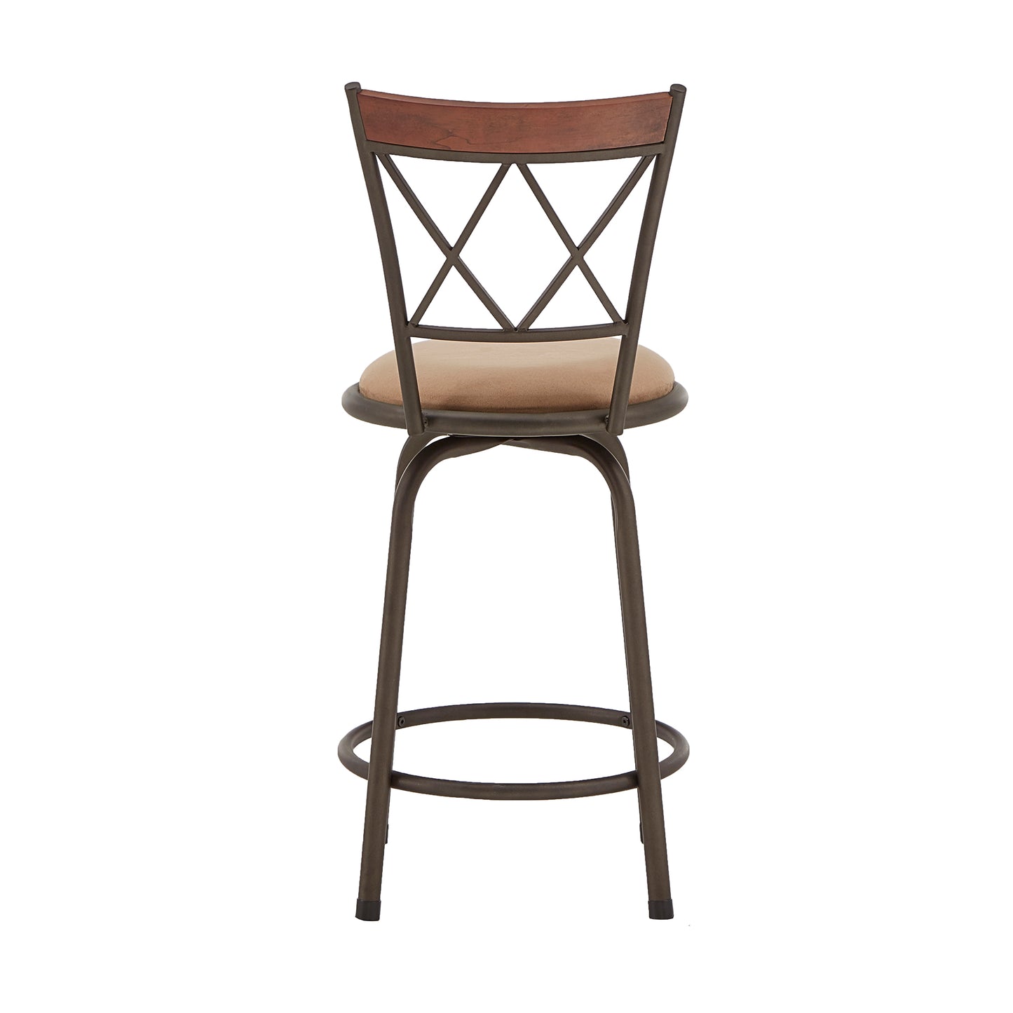 Double X-Back Wood Trim 3-Pack Adjustable Stools - Bronze Finish