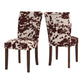 Cowhide Parsons Dining Chairs (Set of 2) - Espresso Finish, Brown Cowhide