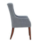 Linen Sloped Arm Hostess Chair - Blue Linen