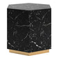 Faux Marble Table - Black, Hexagon, End and Coffee Table Set