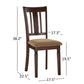 Espresso Finish Upholstered Dining Chairs (Set of 2)