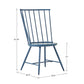 High Back Windsor Classic Dining Chairs (Set of 2) - Blue Steel