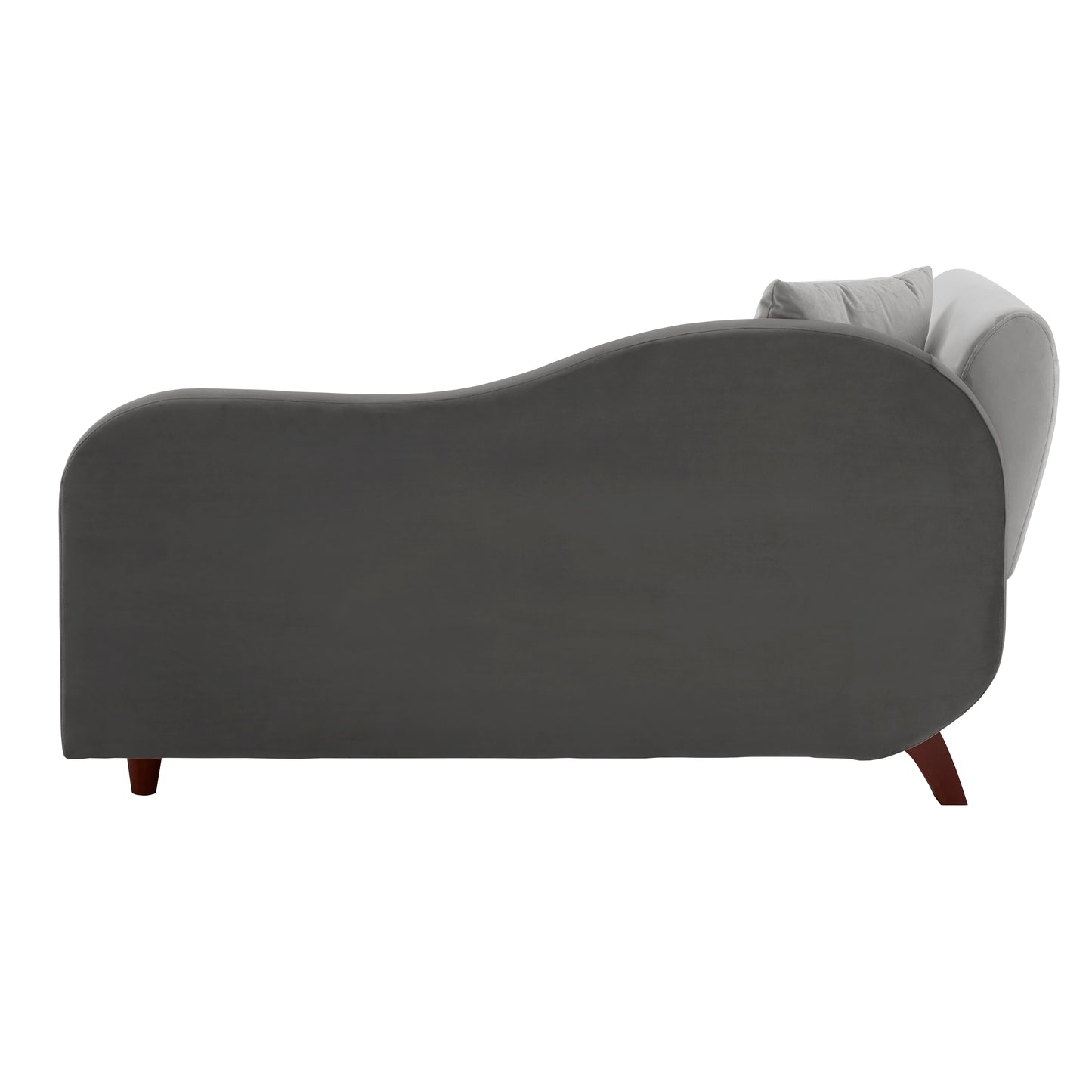 Two-Tone Dark & Light Functional Chaise With 1 Pillow - Light Gray