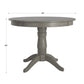 Round Pedestal Base Dining Table - Antiqua Gray Finish