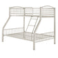 VersaFlex Metal Bunk Bed - White, Twin over Full