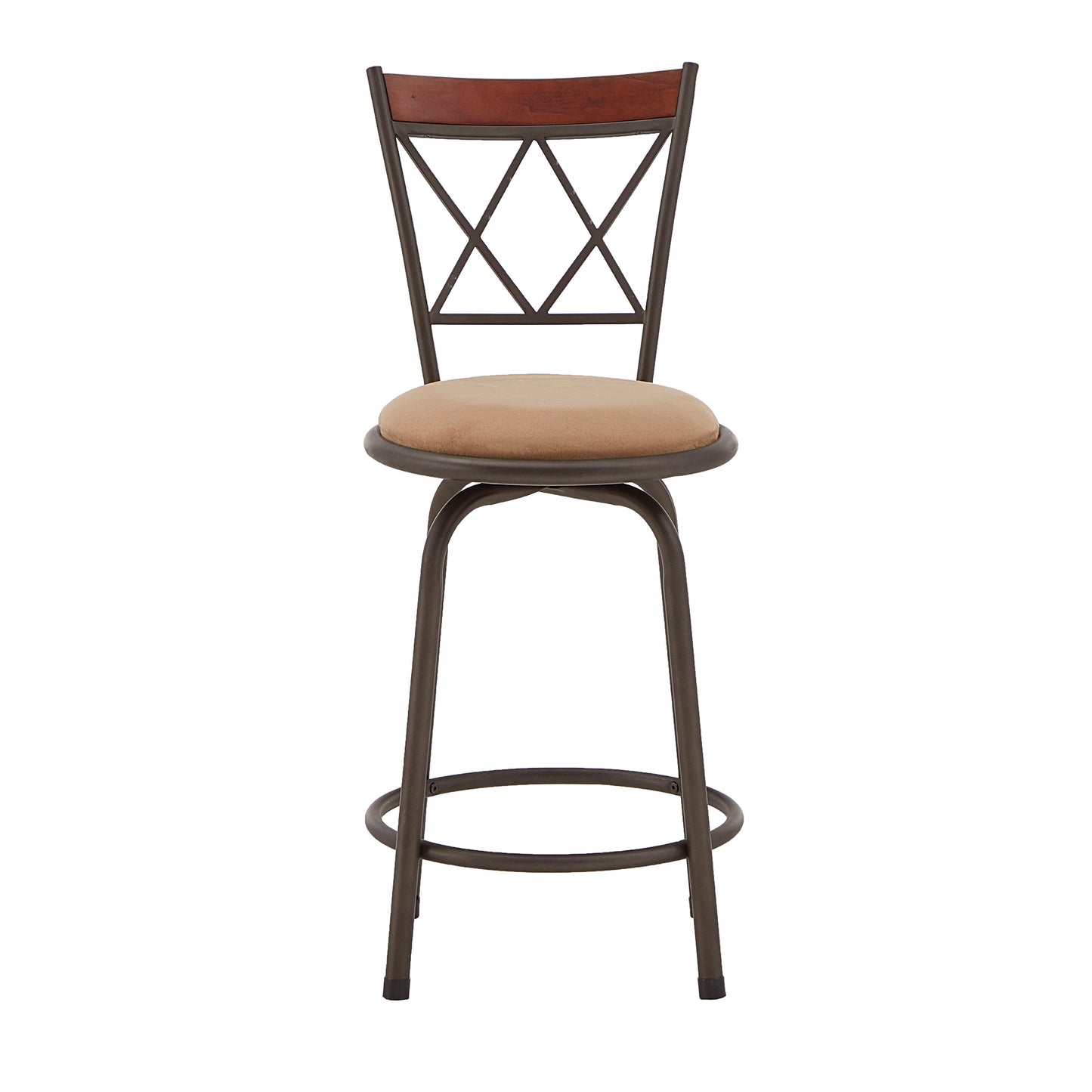 Double X-Back Wood Trim 3-Pack Adjustable Stools - Bronze Finish