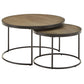 Faux Stingray Round Nesting Coffee Table