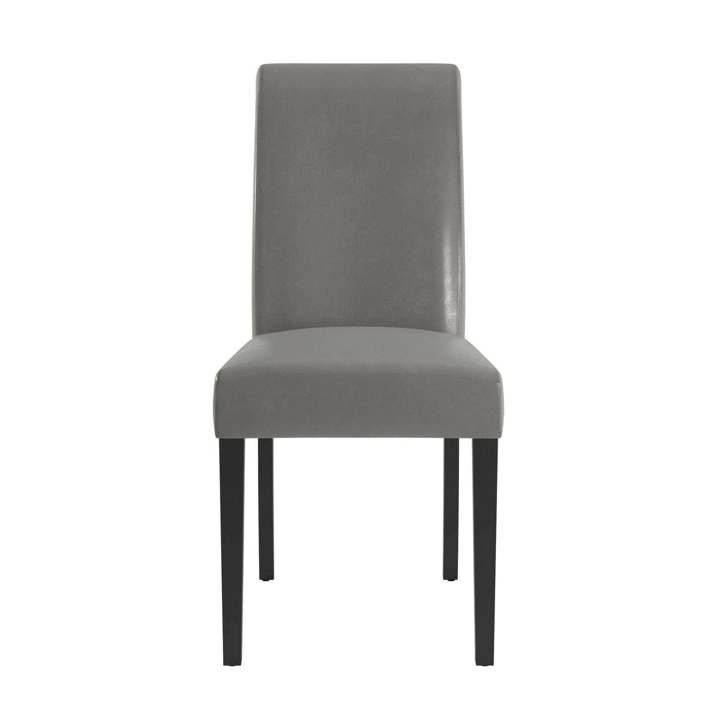 Faux Leather Upholstered Dining Chair (Set of 2) - Gray Vinyl