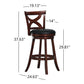 Cherry X-Back Swivel High Back Stool - Bar Height