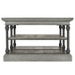 Cornice Rectangle Storage Shelf Coffee Table - Gray Finish