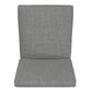 Nailhead Accent Parson Linen Dining Chairs (Set of 2) - Gray Linan, Natural Finish