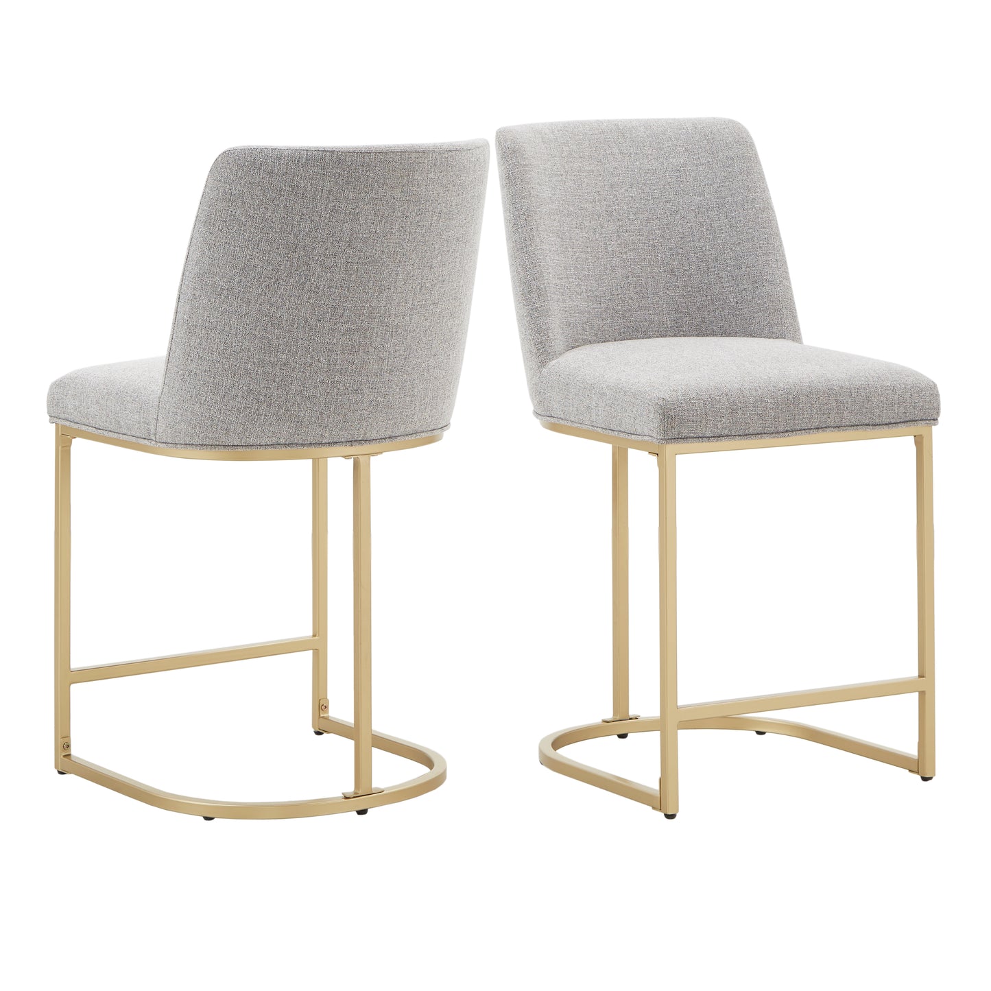 Bar and Counter Stool (Set of 2) - Light Gray, Counter Height