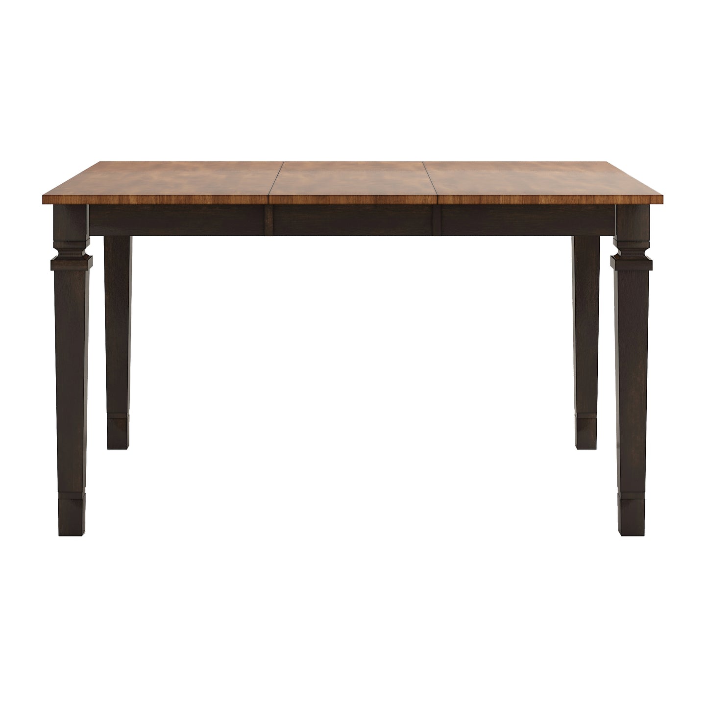 Solid Wood 48-65.7" Extendable Counter Height Dining Table - Antique Black