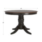 Two-Tone Round Dining Set - Antique Black, Cross Back, 3-Piece Set