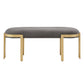 Upholstered Bench - Gray Velvet