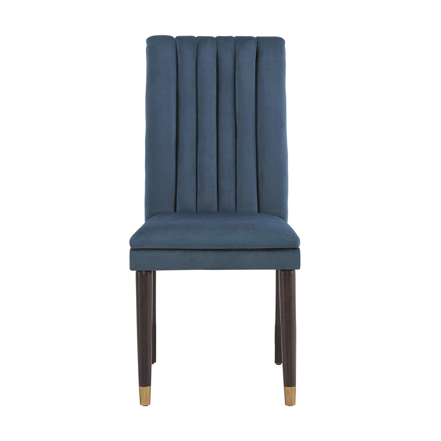 Velvet Channel Back Dining Chairs (Set of 2) - Blue Velvet