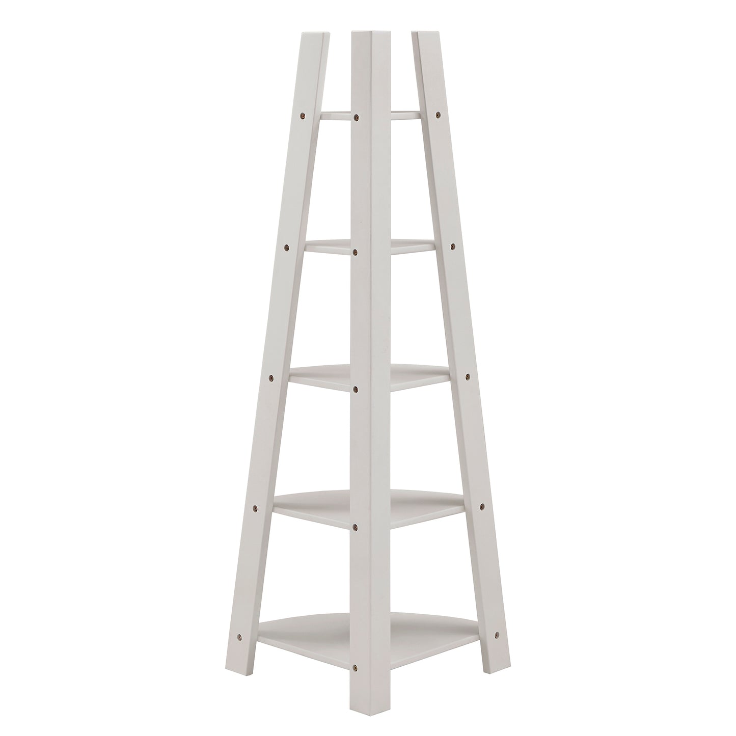 Corner Ladder Bookcase - White