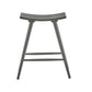 Solid Wood 24" Counter Stool (Set of 2) - Frost Gray Finish