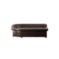 11-Seat U-Shaped Chesterfield Sectional Sofa - Brown Bonded Leather